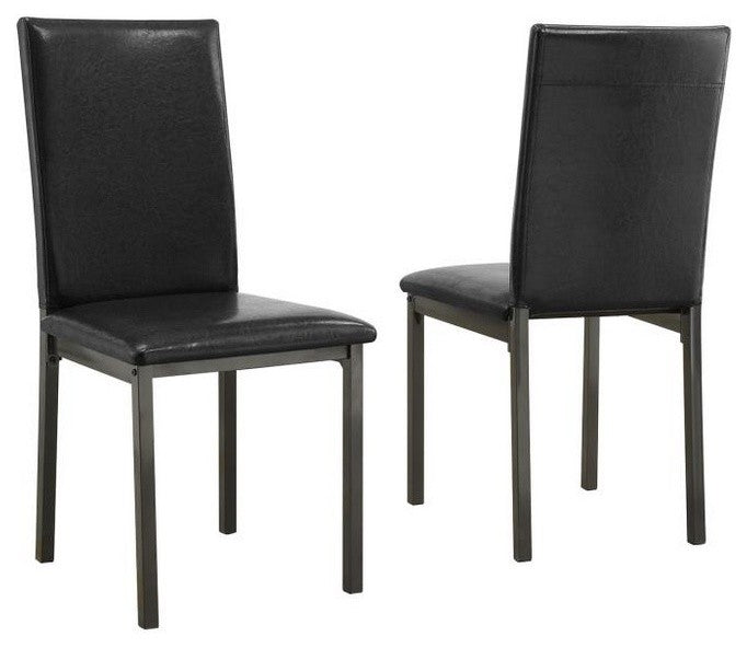 Garza Upholstered Black Dining Side Chair by Coaster 100612, Set of 2