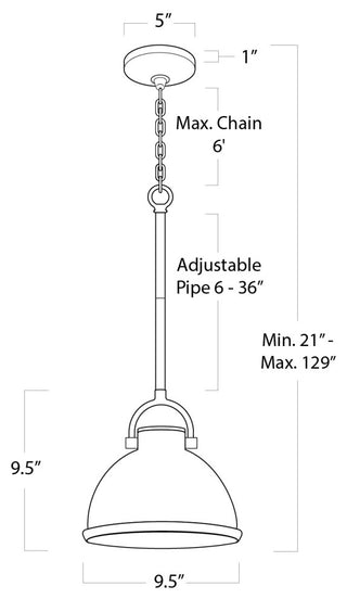 Eloise Ceramic Pendant Small, White