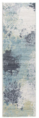 KAS Roxy 2806 Blue/Yellow Nebula Area Rug, 2'x7' Runner