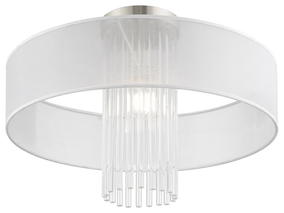 Livex Lighting Brushed Nickel 1-Light Ceiling Mount