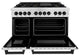 ZLINE 48" Dual Fuel Range, DuraSnow With Matte Black Accents RASZ-SN-48-MB