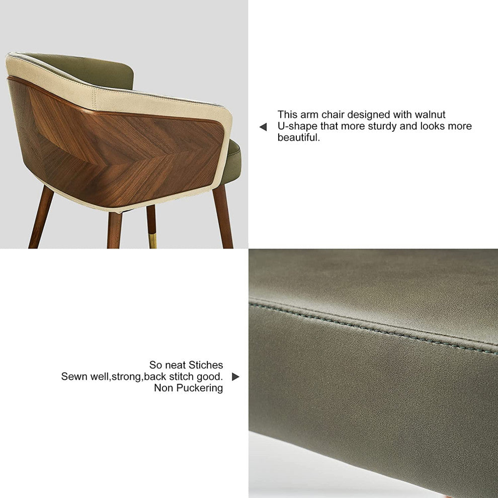Accent Chairs for Living Room and Dinning Room , Army Green