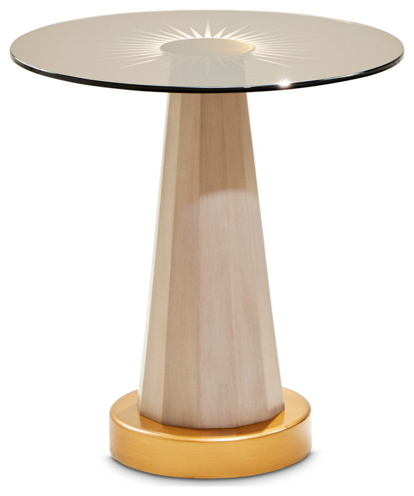 St. Charles Chairside Table, Dove Gray