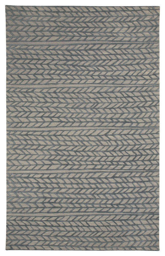Capel Genevieve Gorder Spear Granite Smoke 3305_330 Hand Tufted Rugs - 8' X 10'