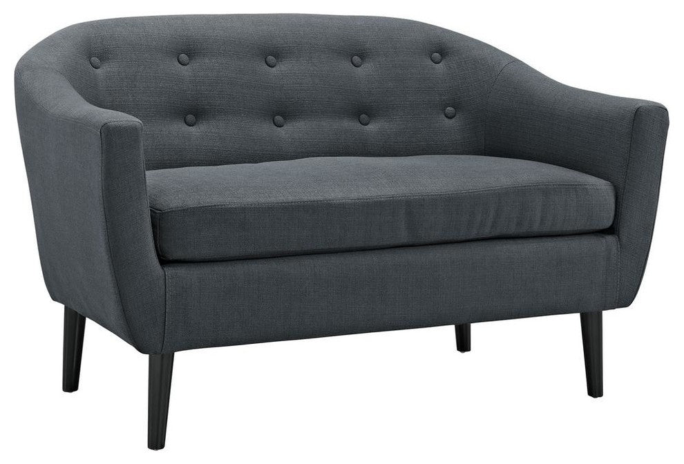 Modway Wit Upholstered Loveseat, Gray