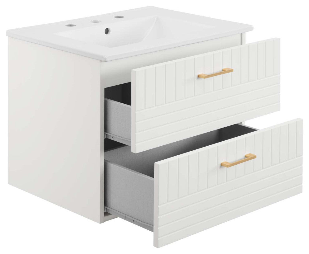 Daybreak 24" Bathroom Vanity, White White