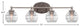 Capri 4-Light Bath Bar, Brushed Nickel/Clear Ribbed
