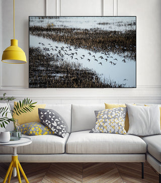 "Flock" Art block Framed Canvas, 32"x24"