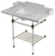 LMS36MASQB6 36" Console Sink with Acrylic Legs (8", 3 Hole)
