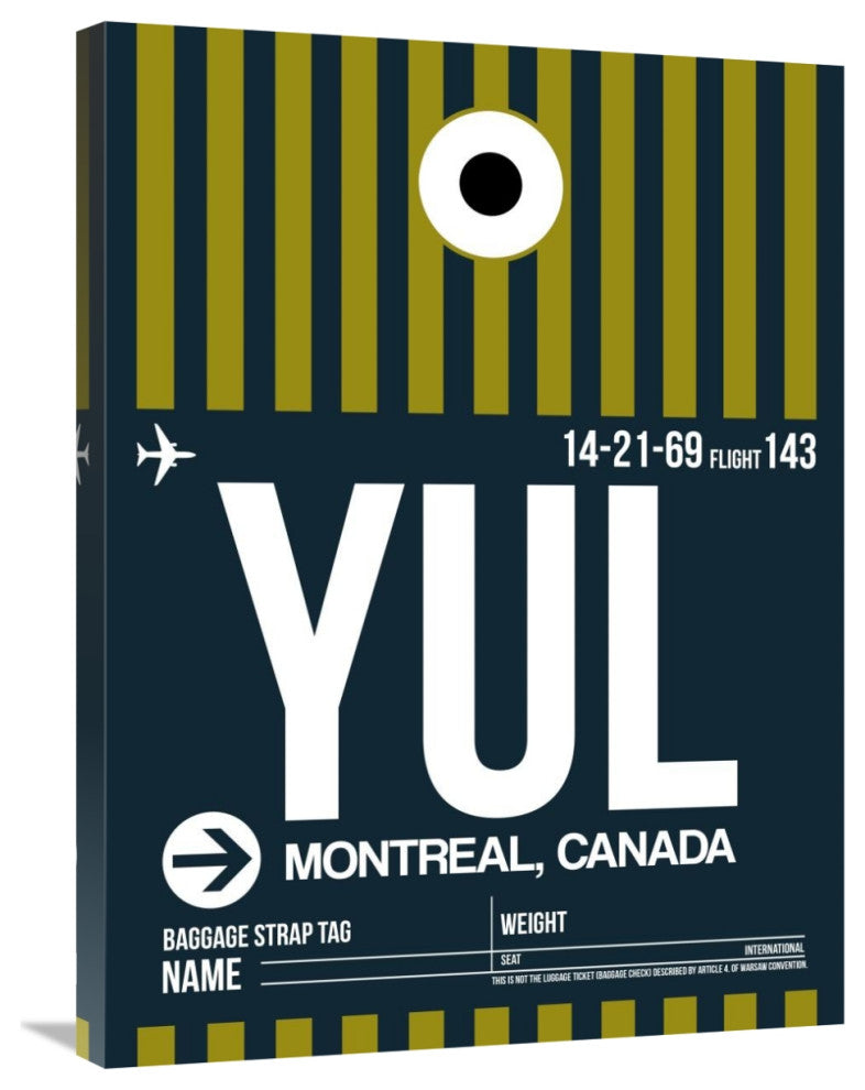 "YUL Montreal Luggage Tag 1" Fine Art Print