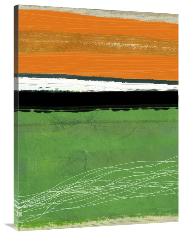 "Orange And Green Abstract 1" Fine Art Print
