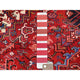 Cardinals Red Pure Wool Hand Knotted Semi Antique Persian Heriz Rug 9'4"x12'5"