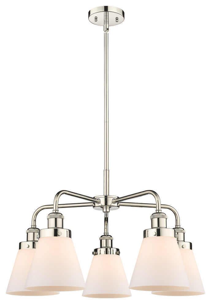 Innovations Cone 5 24.25" Chandelier Polished Nickel
