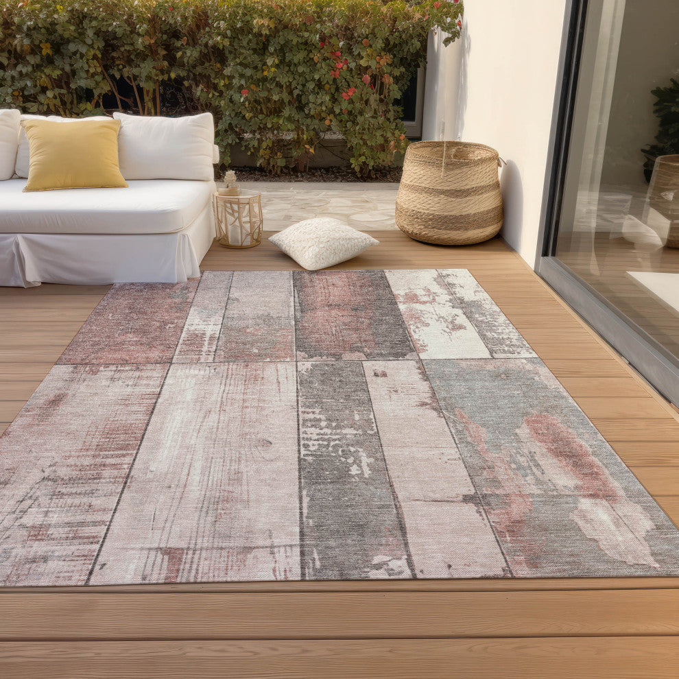 Machine Washable Indoor/Outdoor Chantille ACN1877 Copper 9' x 12' Rug