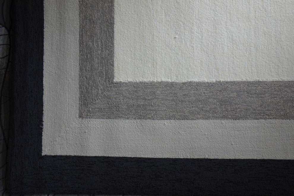 HomeRoots 8' x 11' UV treated Polypropylene Charcoal Area Rug