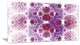 Exotic Pink Fractal Crescent Pattern, Oversized Abstract Canvas Art Print, 60x28
