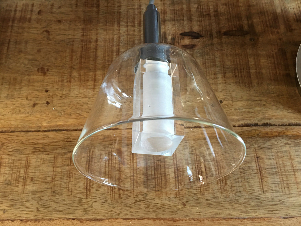 N907 1 Light Mini Pendant N907 Chrome Finish with Clear Glass