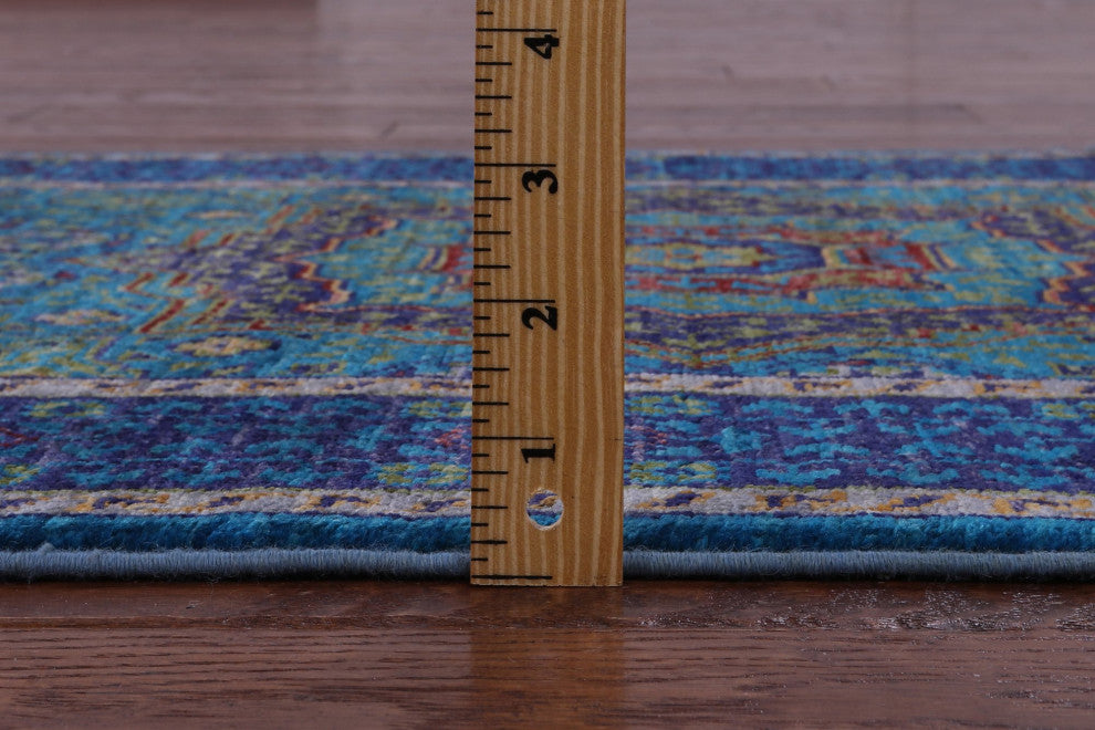 2' 8" X 8' 1" Runner Mamluk Geometric Handmade Wool Rug - Q12285