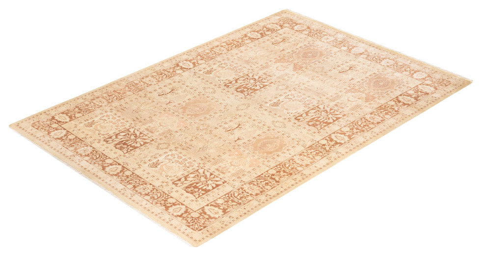 Mogul, One-of-a-Kind Hand-Knotted Area Rug Ivory, 6'2"x9'1"