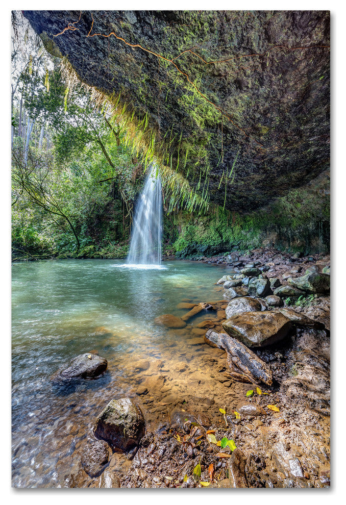 Pierre Leclerc 'Twin Falls' Canvas Art, 32x22