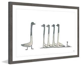 "Duck Duck Goose" Framed Painting Print, 36"x24"