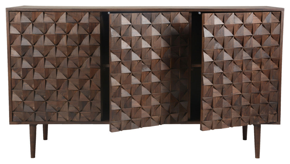 First of A Kind Pablo 3 Door Sideboard Brown