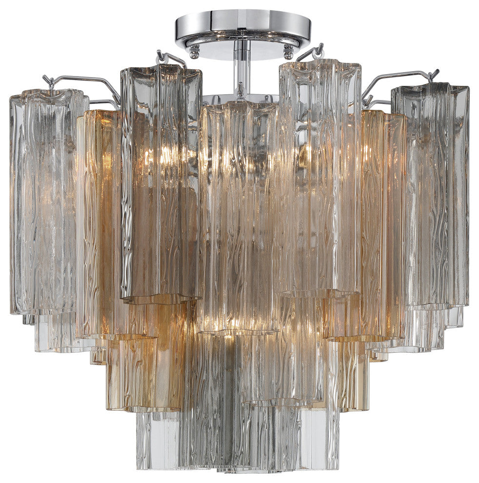 CRYSTORAMA Addis 4 Light Polished Chrome Ceiling Mount