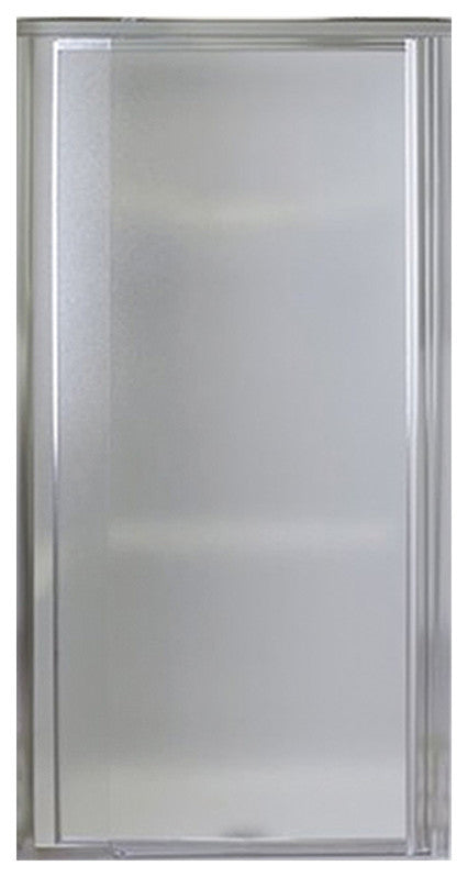 Sterling Vista Pivot II Framed Pivot Shower Door, Silver with Pebbled Glass