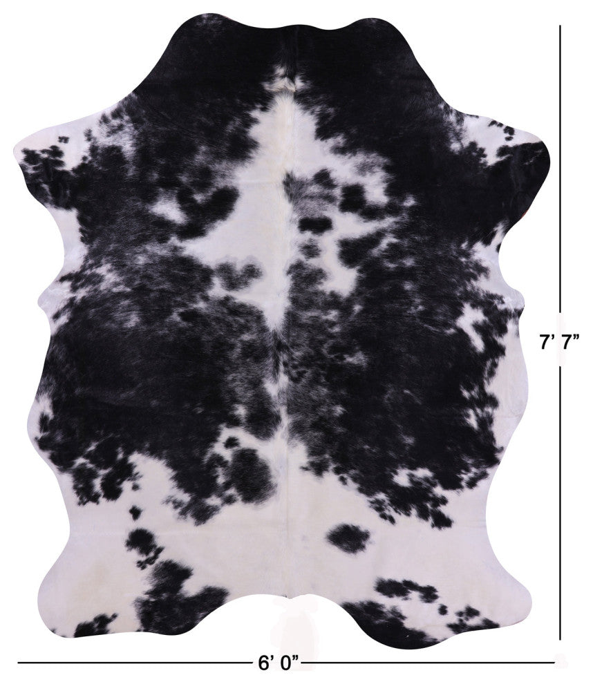 Organic Natural Hair-On Cowhide Area Rug 7' 7" X 6' 0" C1686
