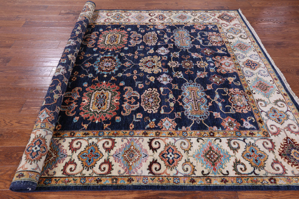 Hand Knotted Persian Tabriz Wool Rug 6' 10" X 9' 8" Q9998
