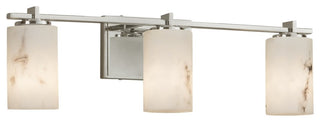 LumenAria Era 3-Light Bath Bar, Cylinder/Flat, Nickel, LED