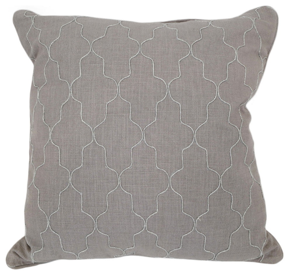 Grey & Silver Moorish Down Pillow