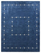 HAND KNOTTED LOOM WOOL ECO-FRIENDLY AREA RUGS - Rectangle, Blue, Geometric