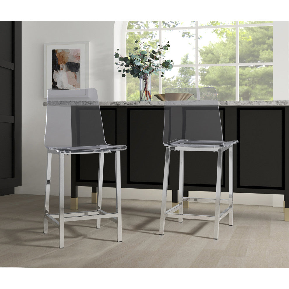 Picket House Crystal Bar Stool Set, Clear