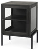 Rustic Black on Black Shadowbox Cabinet