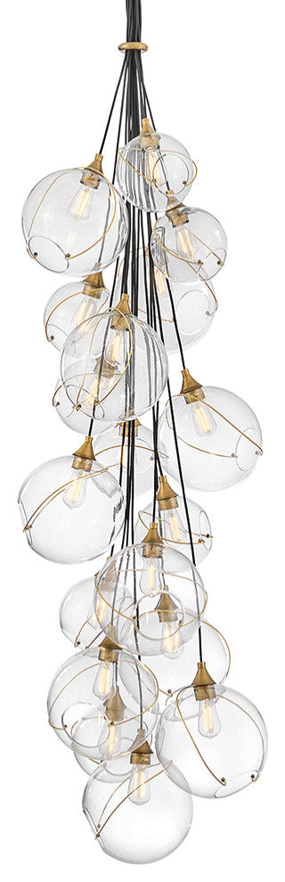 Hinkley Skye Double Xl Multi Tier Chandelier, Heritage Brass