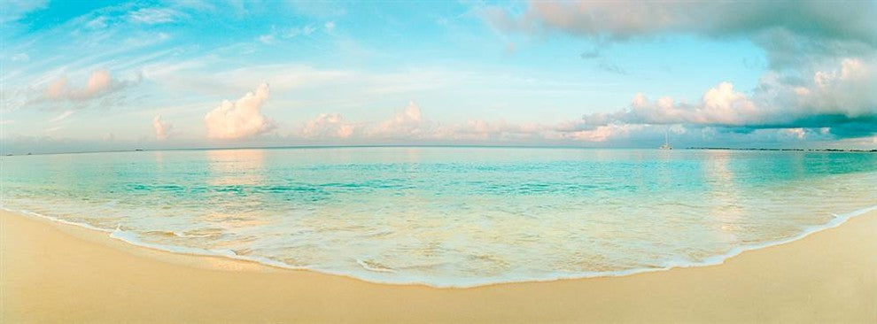 Seven Mile Beach Grand Cayman Panoramic Fabric Wall Mural