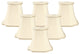 5" Decorative Trim Bell Inverted Corner Chandelier Lampshade, Eggshell, Eggshell