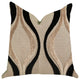 Misty Belvedere Luxury Throw Pillow in Brown and Black Tones , 20"x30" Queen