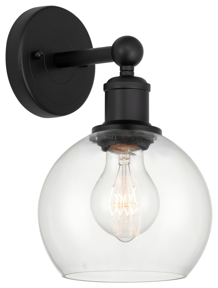 Innovations 616-1W-BK-G122-6 1 Light 6" Sconce, Matte Black