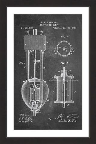 "Arc Lamp 2 1893 Chalk" Framed Painting Print
