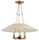 3-Light Chandelier, Patina Brass