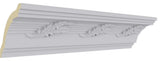 4"Hx4"Px5 5/8"Fx96"L, 6" Repeat, Leaf Twist Crown Moulding