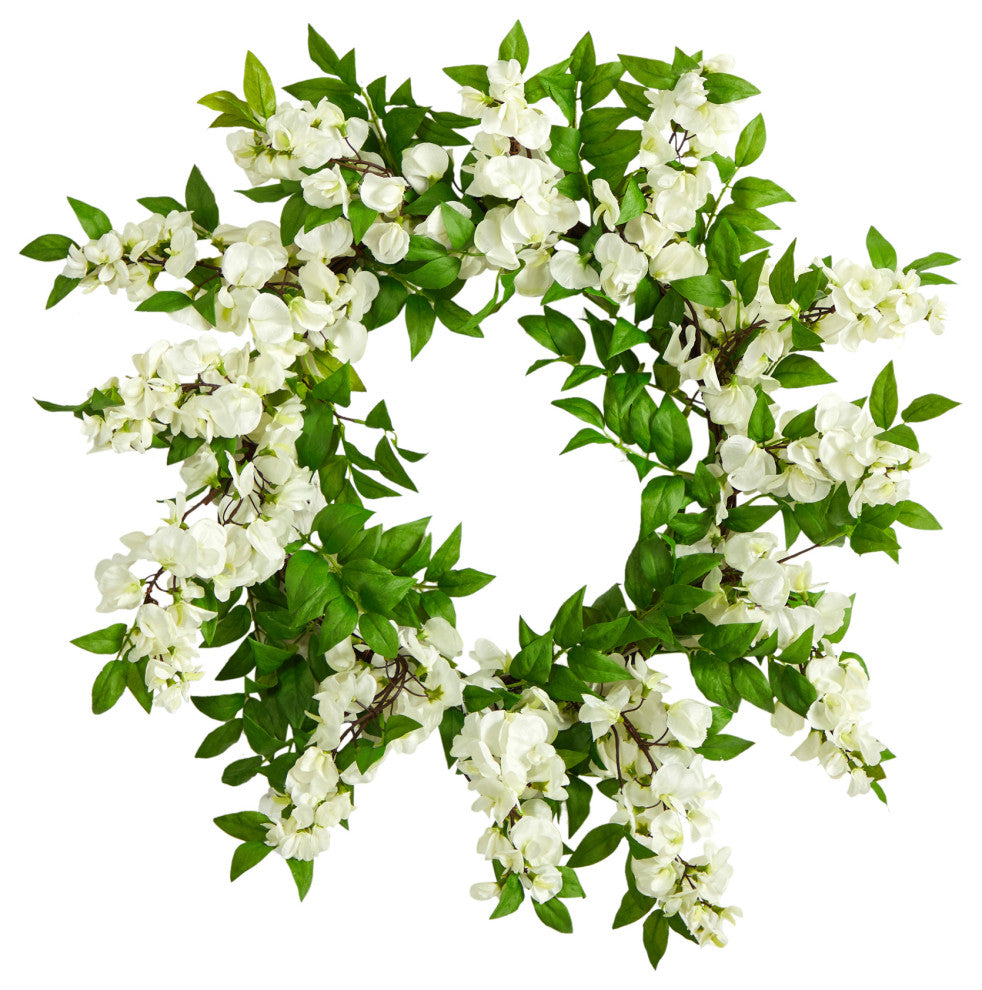 18" Wisteria Artificial Wreath