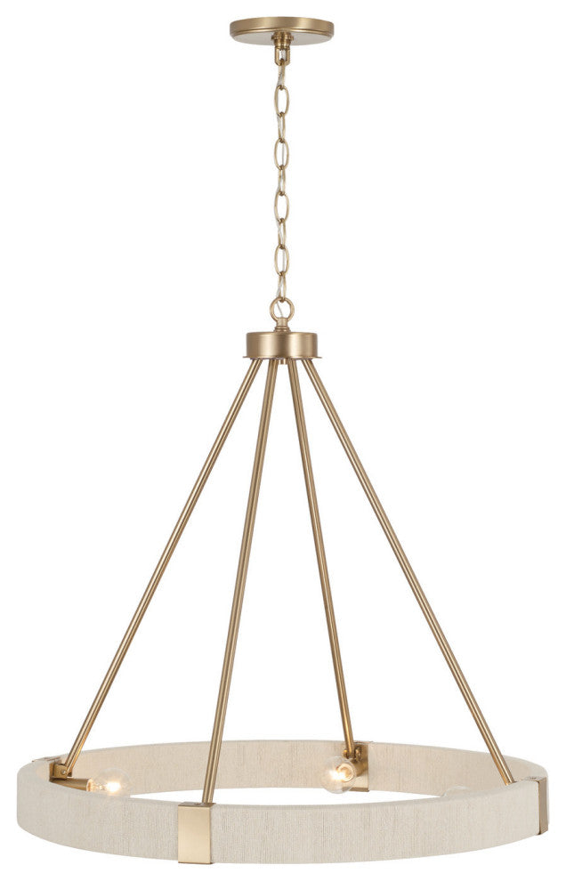 Capital Lighting 449841 Delaney 4 Light 26"W Ring Chandelier - Matte Brass