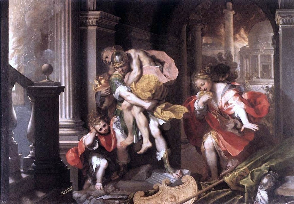 Federico Fiori Barocci Aeneas' Flight from Troy Wall Decal Print