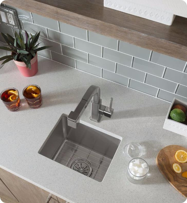 Elkay 15" Bowl Drop In/Undermount Bar/Prep Kitchen Sink, ECTSR15159BG2