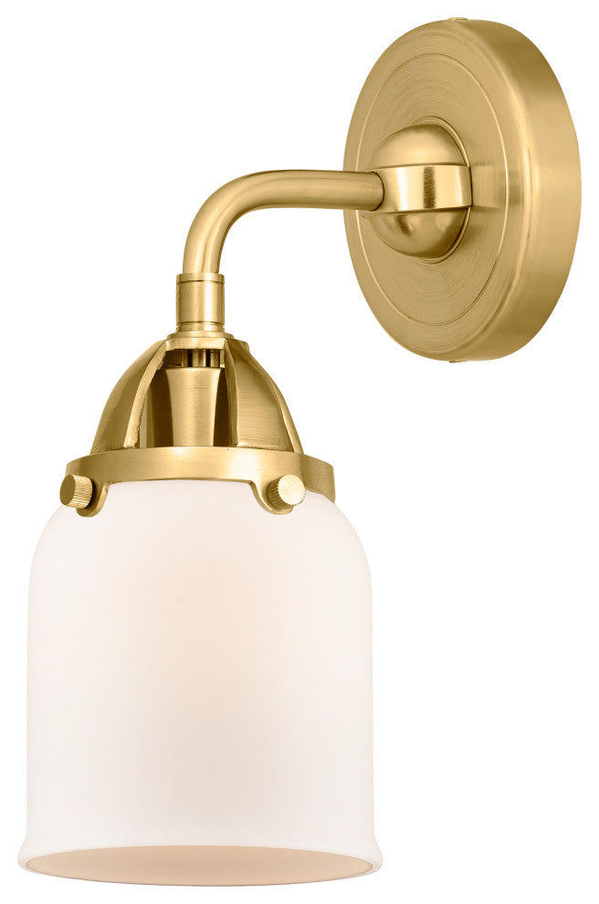 Small Bell Sconce, Satin Gold, Matte White, Matte White
