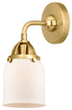 Small Bell Sconce, Satin Gold, Matte White, Matte White