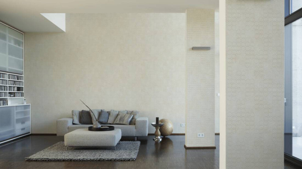 Sample, Geometric Textured Wallpaper Featuring Honeycomb Pattern, 374241